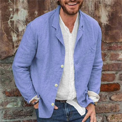 Leinenblazer | Leichtgewicht | Lockere Passform | Leinenjacke | Herrenbekleidung-HauteBerlin