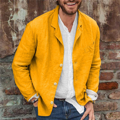 Leinenblazer | Leichtgewicht | Lockere Passform | Leinenjacke | Herrenbekleidung-HauteBerlin