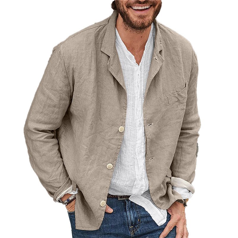 Leinenblazer | Leichtgewicht | Lockere Passform | Leinenjacke | Herrenbekleidung-HauteBerlin