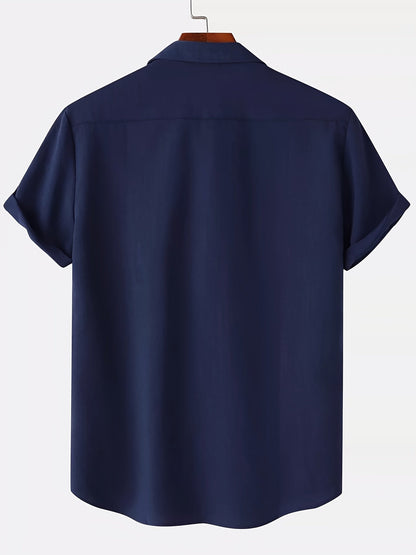 Leinenhemd - Kurzarm - Button-Up - Sommerhemd - Herrenhemden-HauteBerlin