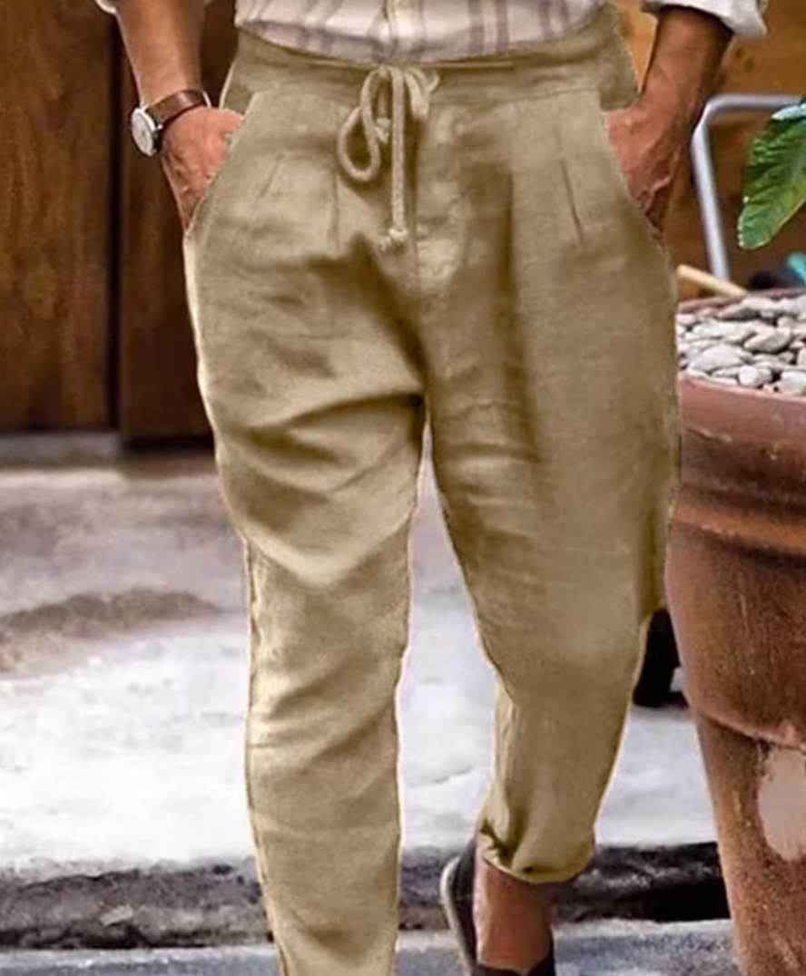 Leinenhose | Drawstring | Loose Fit | Sommerkleidung | Herrenhosen-HauteBerlin