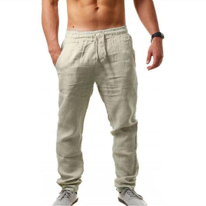 Leinenhose | Elastische Taille | Kordelzug | Sommerhose | Leinenbekleidung für Herren-HauteBerlin