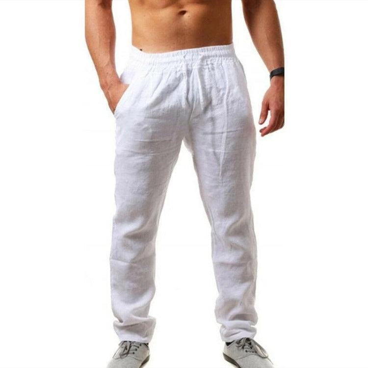 Leinenhose | Elastische Taille | Kordelzug | Sommerhose | Leinenbekleidung für Herren-HauteBerlin