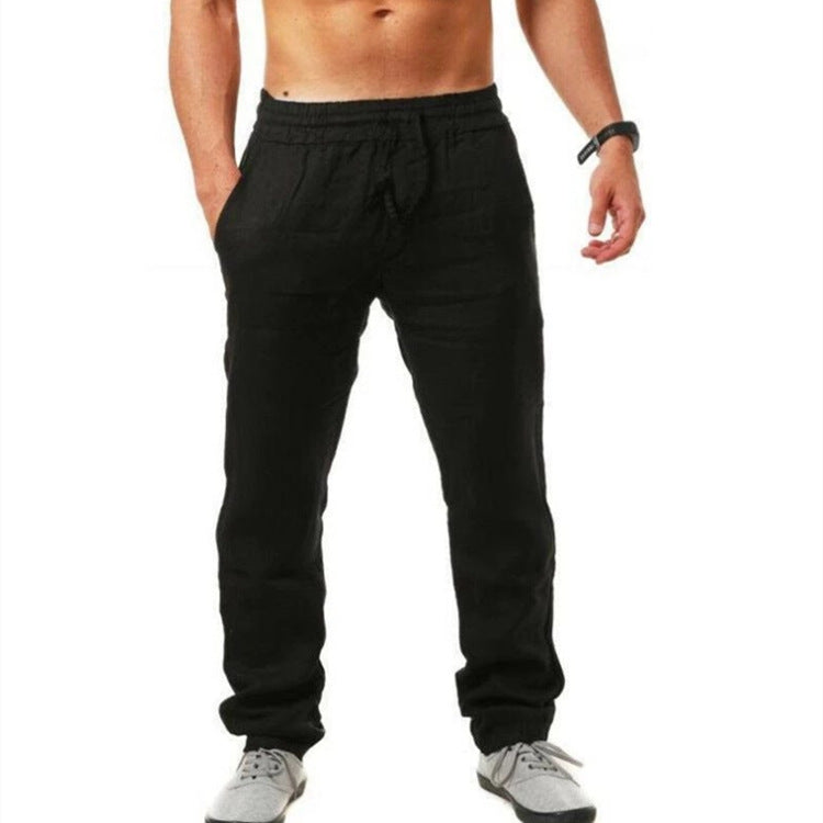 Leinenhose | Elastische Taille | Kordelzug | Sommerhose | Leinenbekleidung für Herren-HauteBerlin