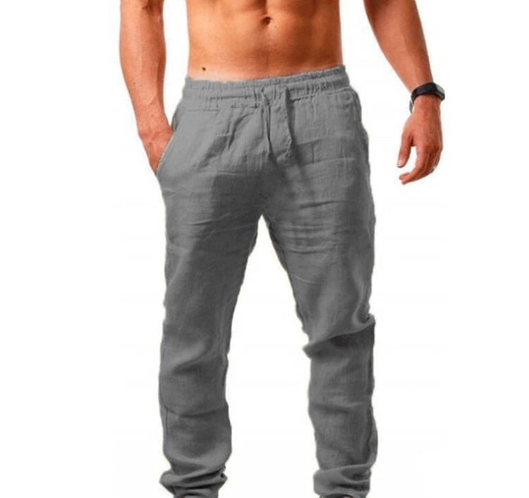 Leinenhose | Elastische Taille | Kordelzug | Sommerhose | Leinenbekleidung für Herren-HauteBerlin