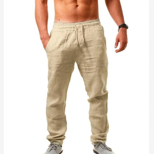 Leinenhose | Elastische Taille | Kordelzug | Sommerhose | Leinenbekleidung für Herren-HauteBerlin