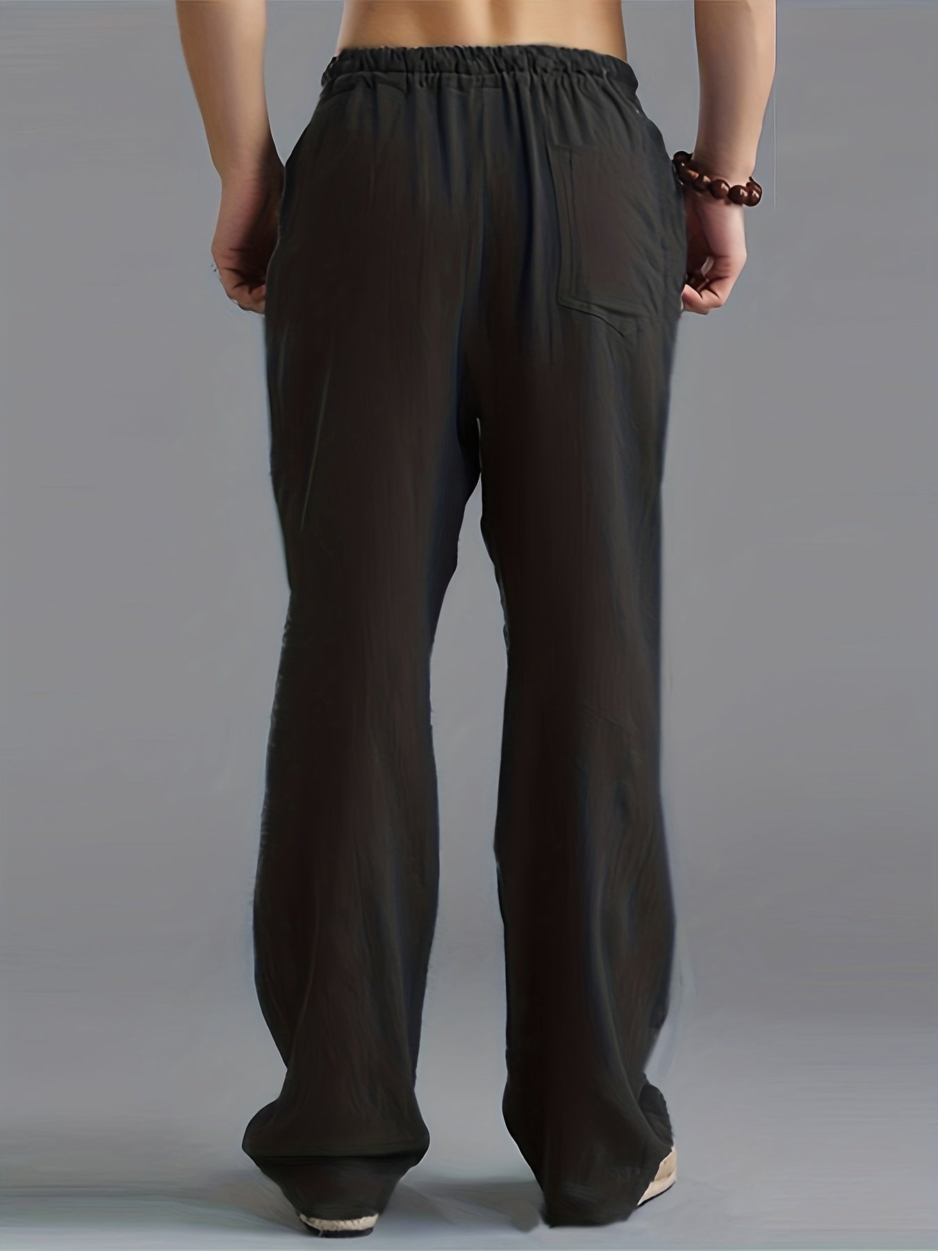 Leinenhose | Elastischer Bund | Kordelzug | Locker sitzende Hose | Herrenhose-HauteBerlin