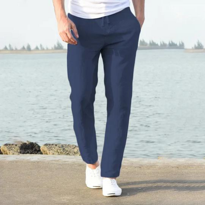 Leinenhose | Kordelzug | Gerade geschnittenes Bein | Sommerhose für Herren | Leinenbekleidung für Herren-HauteBerlin