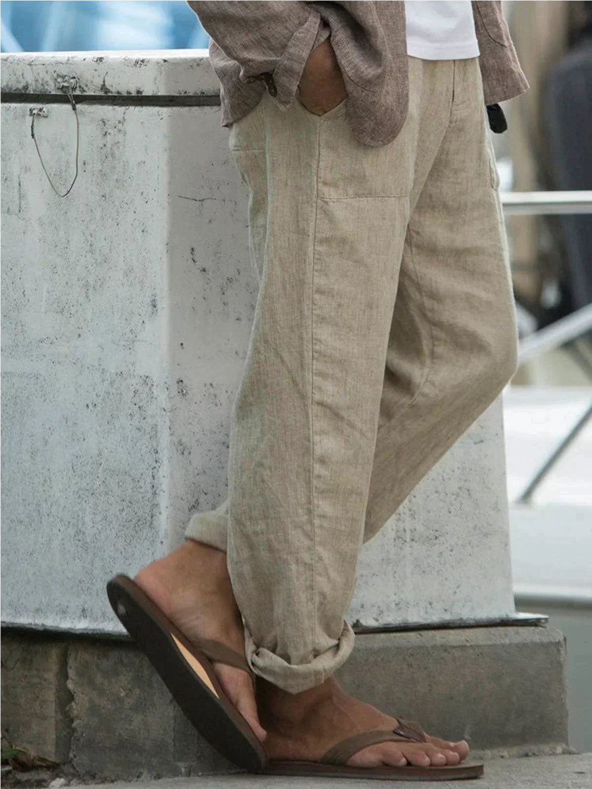 Leinenhose – Leichte Sommerhose für Männer mit geradem Bein-HauteBerlin