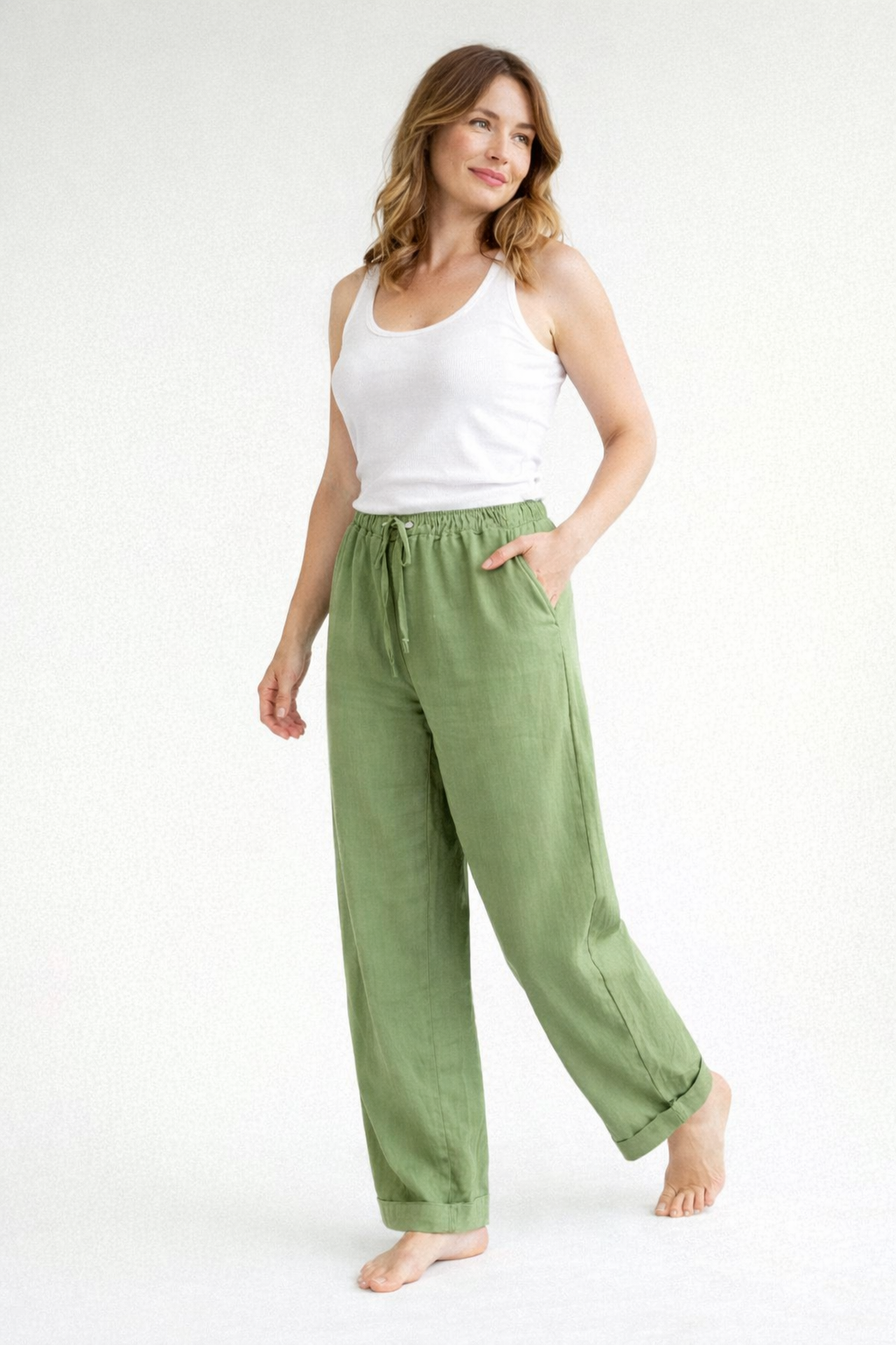 Leinenhose – Sommerhose für Damen mit geradem Bein-HauteBerlin