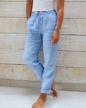 Leinenhose – Sommerhose für Damen mit geradem Bein-HauteBerlin