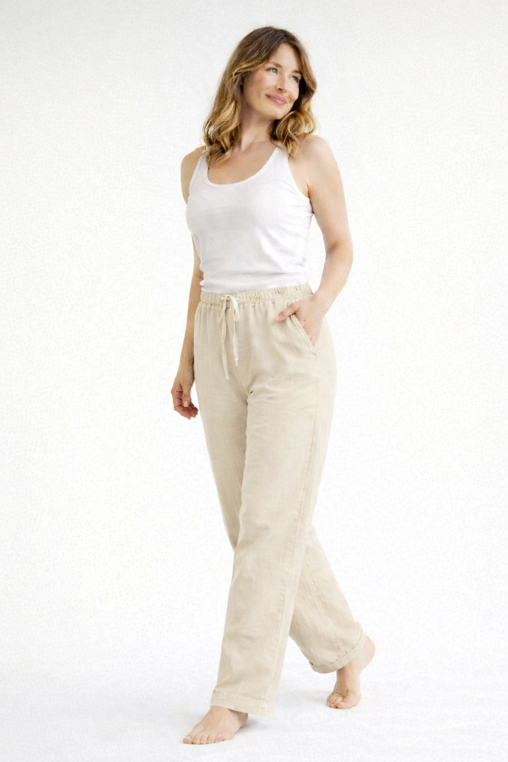 Leinenhose – Sommerhose für Damen mit geradem Bein-HauteBerlin