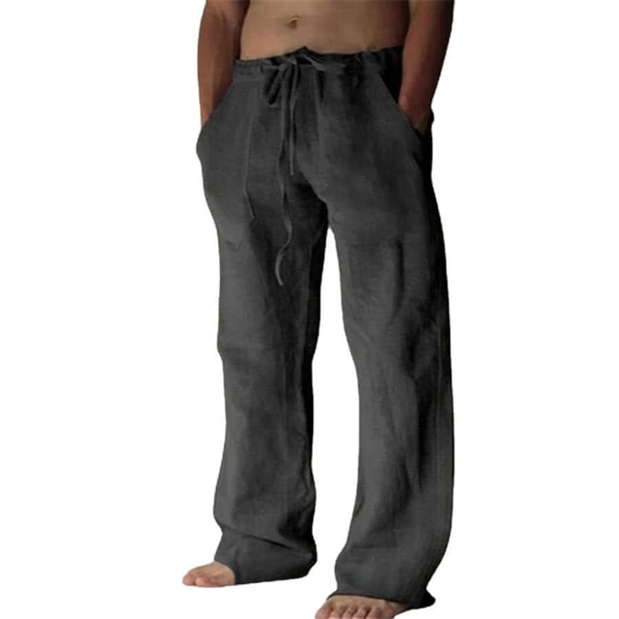 Leinenhose – lockere Passform – Kordelzug – Sommerhose – Herrenhose-HauteBerlin