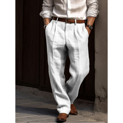 Leinenhose – lockere Passform – Sommer – Bundfaltenhose – Herrenhose-HauteBerlin