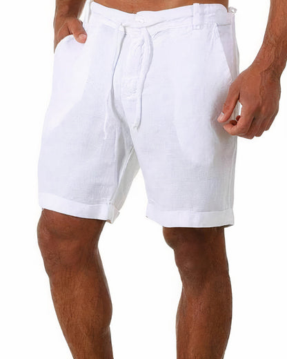 Leinenshorts - Loose Fit - Kordelzug - Shorts für Männer-HauteBerlin