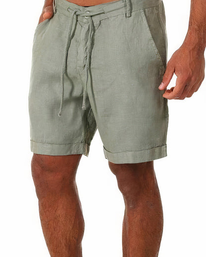 Leinenshorts - Loose Fit - Kordelzug - Shorts für Männer-HauteBerlin