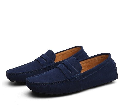 Loafers - Flache Wildleder-Mokassins für Männer im italienischen Stil-HauteBerlin