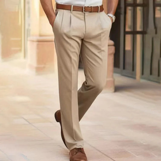 Lockere Hosen | Smart Casual | Gerader Schnitt | Anzughosen | Herrenhosen-HauteBerlin