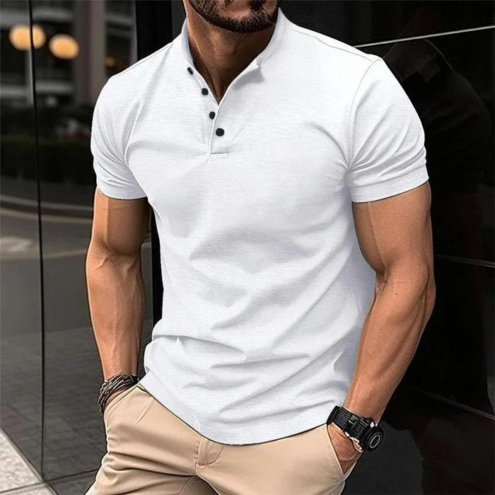 Luxus Musclefit - Polohemd mit Knöpfen für Männer-HauteBerlin