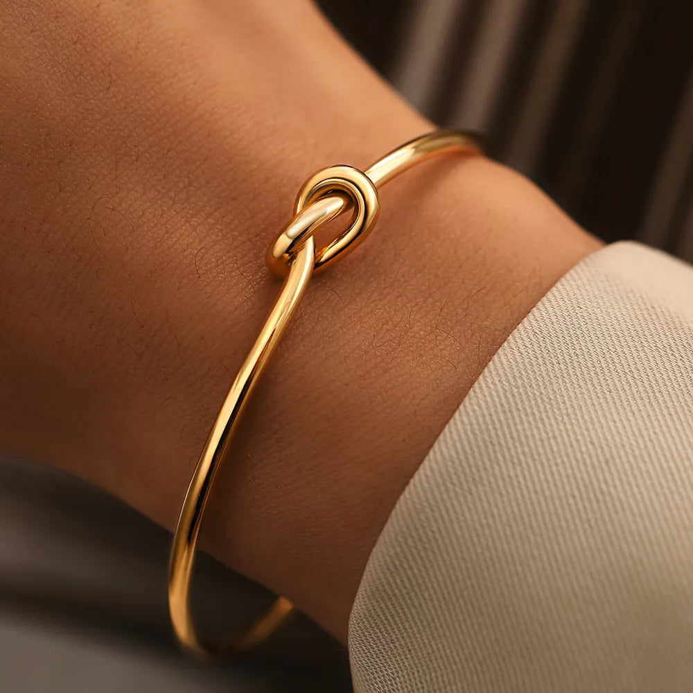 Manschettenarmband | Silber | Gold | Knotenarmband | Damenarmband-HauteBerlin