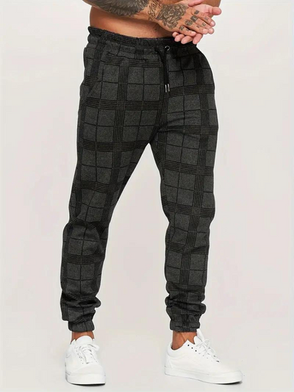 Morgan Jogger | Elastische karierte Sweatpants für Männer-HauteBerlin