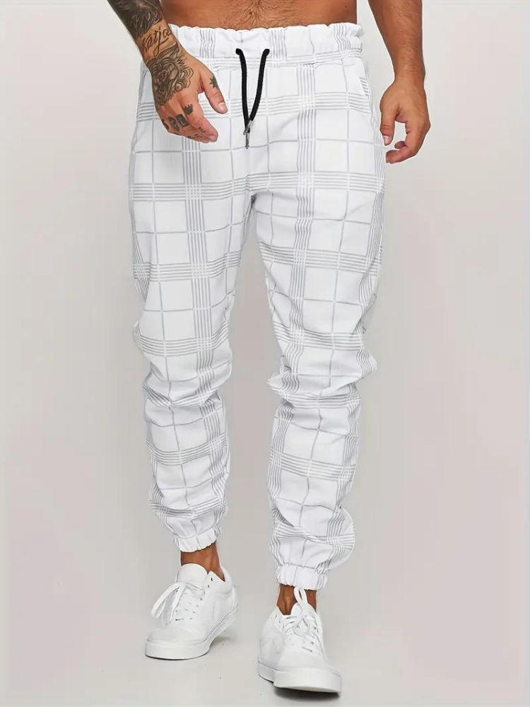 Morgan Jogger | Elastische karierte Sweatpants für Männer-HauteBerlin