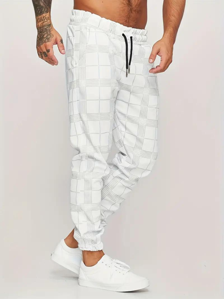 Morgan Jogger | Elastische karierte Sweatpants für Männer-HauteBerlin
