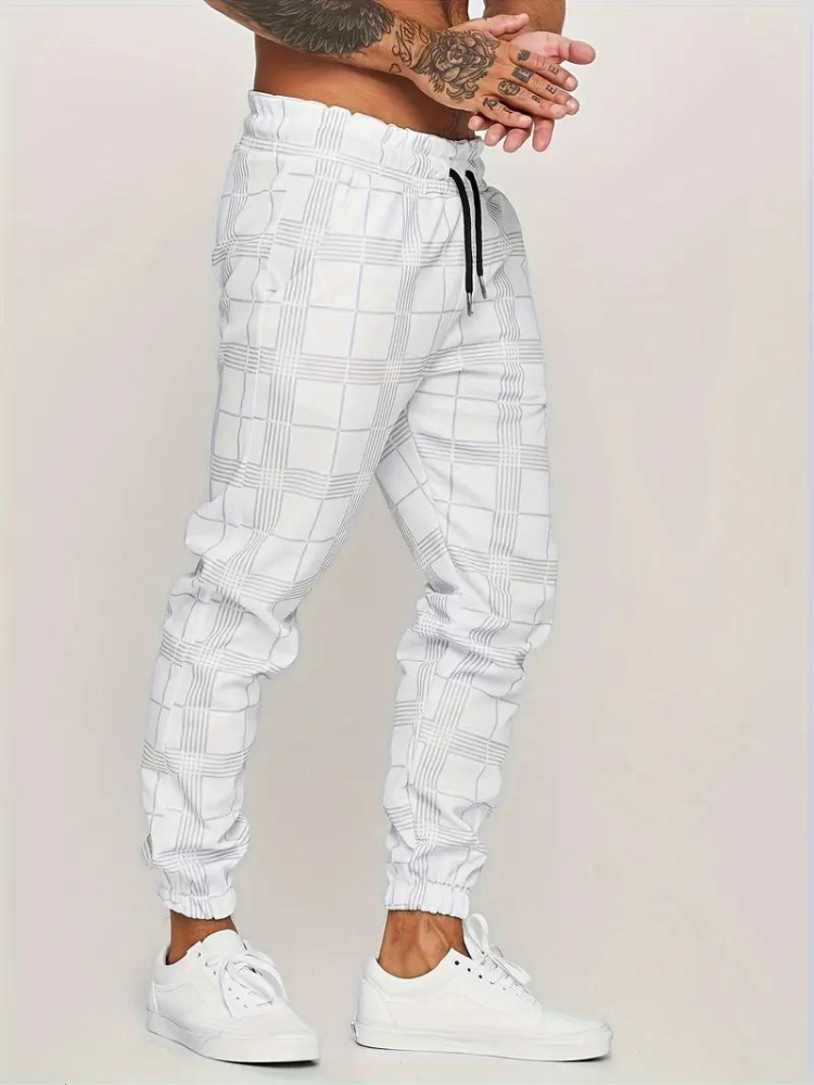 Morgan Jogger | Elastische karierte Sweatpants für Männer-HauteBerlin