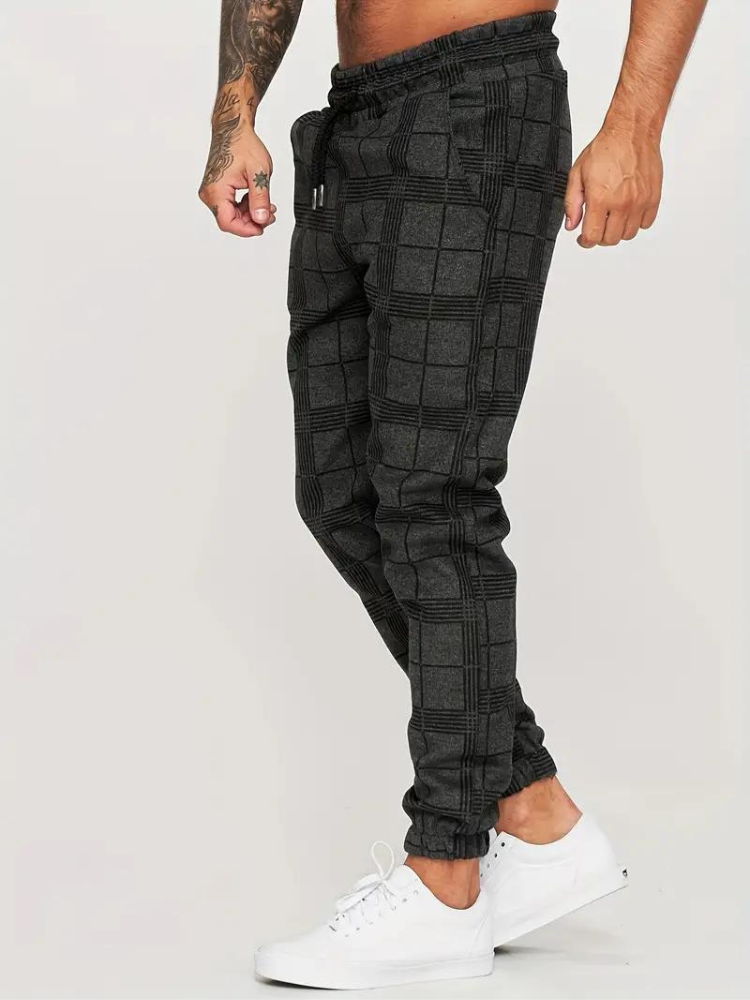 Morgan Jogger | Elastische karierte Sweatpants für Männer-HauteBerlin