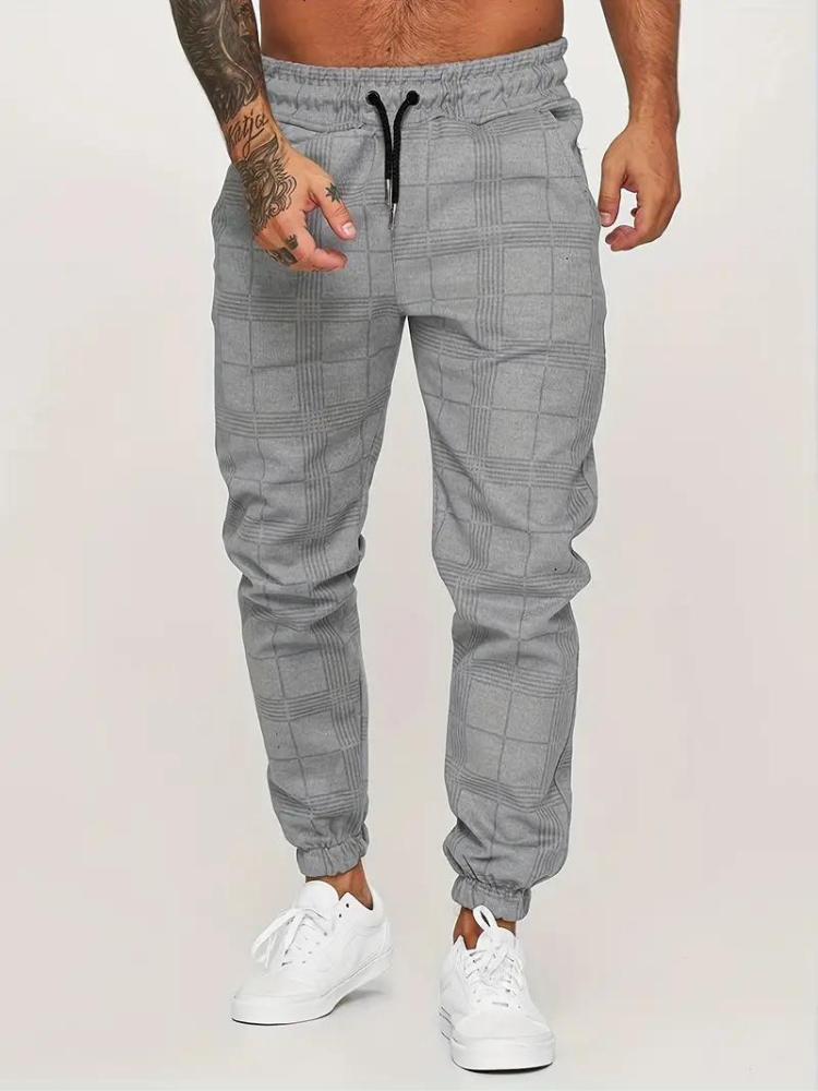 Morgan Jogger | Elastische karierte Sweatpants für Männer-HauteBerlin