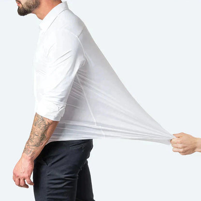 Oberhemd – Slim Fit – knitterfrei – Stretch-Hemd – Herren-Hemd mit Knöpfen-HauteBerlin