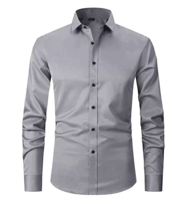Oberhemd – Slim Fit – knitterfrei – Stretch-Hemd – Herren-Hemd mit Knöpfen-HauteBerlin