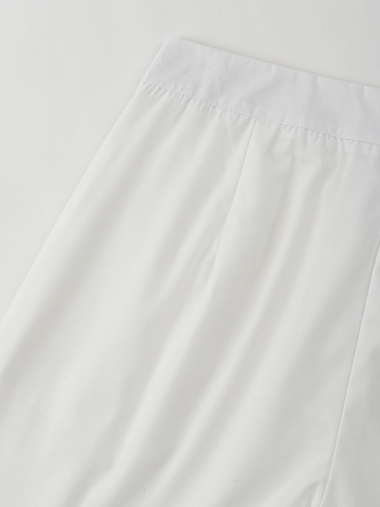 Oberteil und Hose mit weitem Bein – Zweiteiliges Leinen-Set für Damen für den Sommer-HauteBerlin