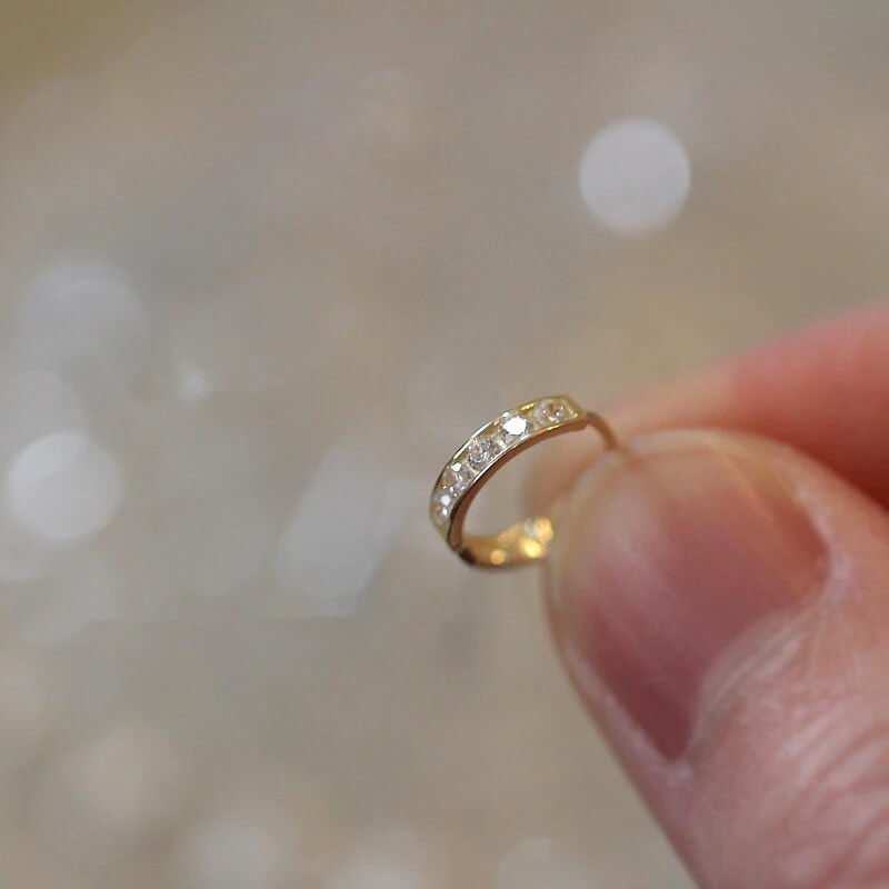 Ohrringe Gold Damen | Kleine Creolen mit Zirkonia-HauteBerlin