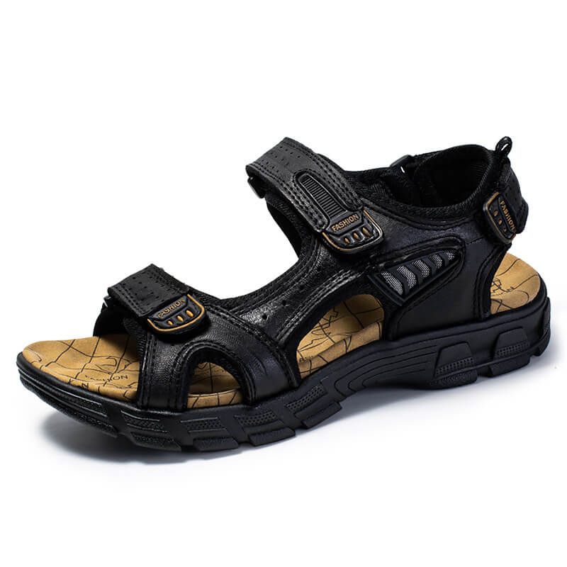 Orthopädische Herren-Sandalen mit Klettverschluss – Bequeme Outdoor- und Sportsandalen-HauteBerlin