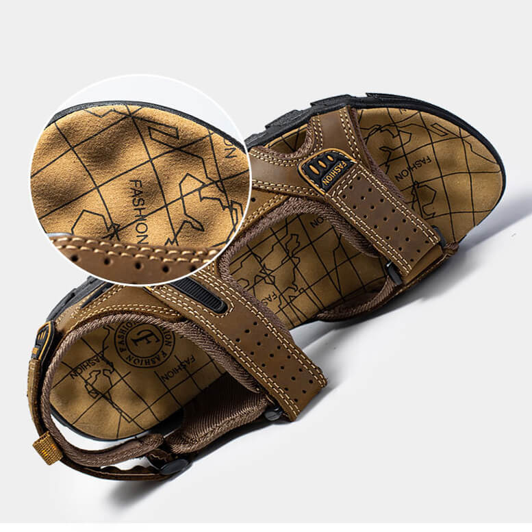 Orthopädische Herren-Sandalen mit Klettverschluss – Bequeme Outdoor- und Sportsandalen-HauteBerlin