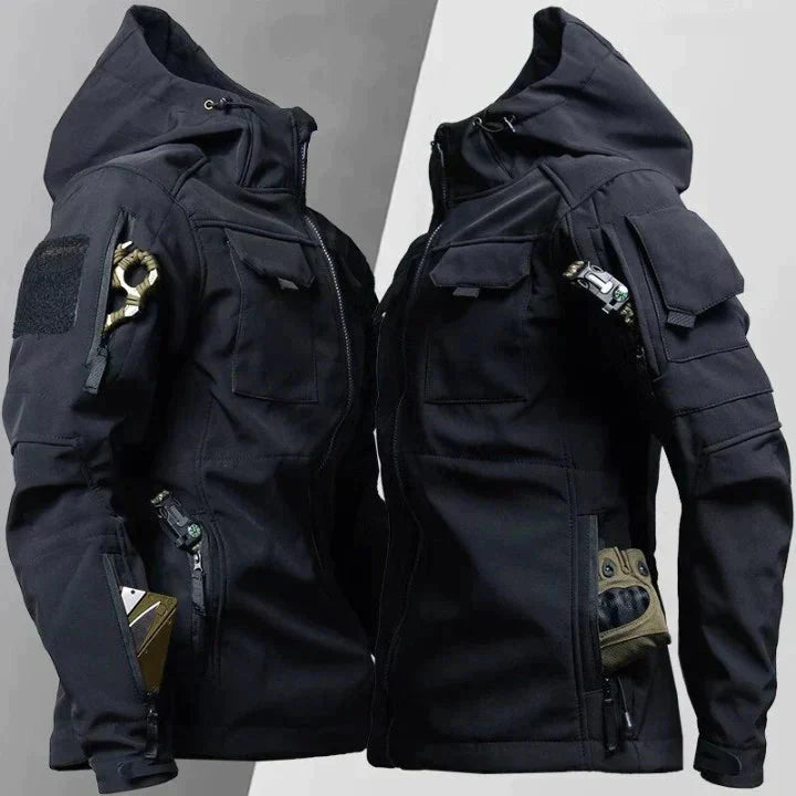 Outdoor-Jacke – wasserdicht – mit Kapuze – Windbreaker-Jacke – Softshell-Jacke für Herren-HauteBerlin