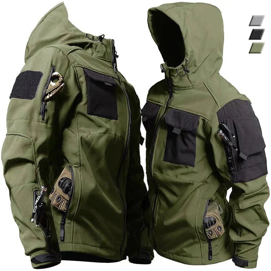 Outdoor-Jacke – wasserdicht – mit Kapuze – Windbreaker-Jacke – Softshell-Jacke für Herren-HauteBerlin