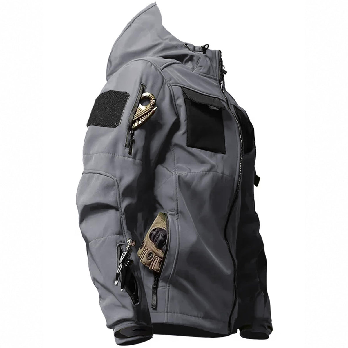 Funktionsjacke Herren – Softshelljacke mit Kapuze und Fleecefutter-HauteBerlin