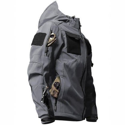 Funktionsjacke Herren – Softshelljacke mit Kapuze und Fleecefutter-HauteBerlin