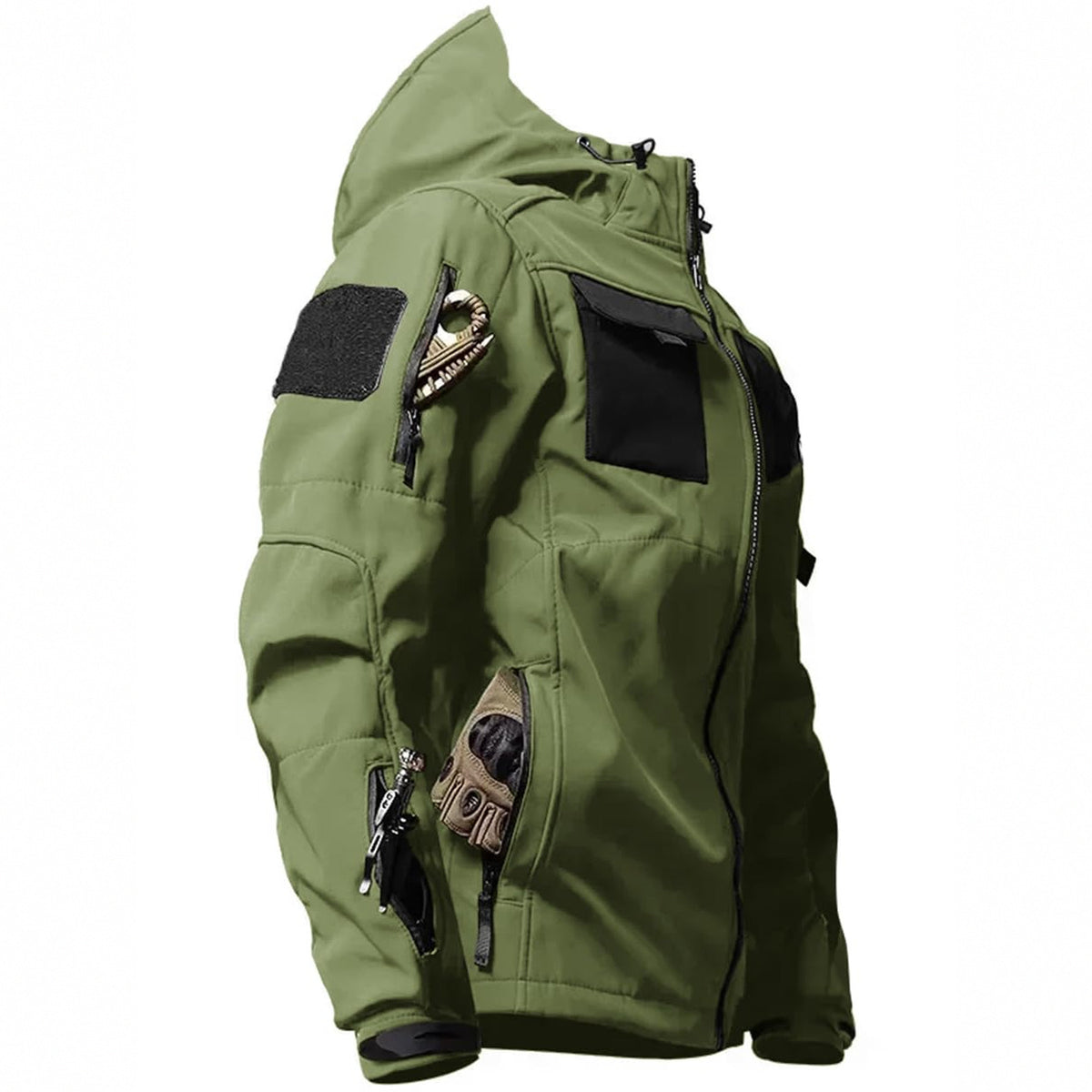 Funktionsjacke Herren – Softshelljacke mit Kapuze und Fleecefutter-HauteBerlin
