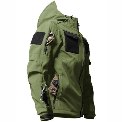 Funktionsjacke Herren – Softshelljacke mit Kapuze und Fleecefutter-HauteBerlin