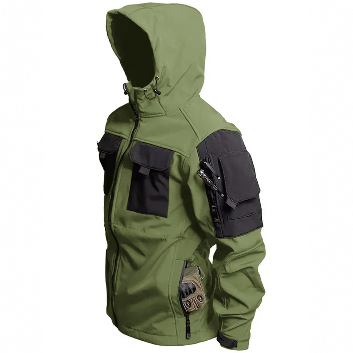 Funktionsjacke Herren – Softshelljacke mit Kapuze und Fleecefutter-HauteBerlin