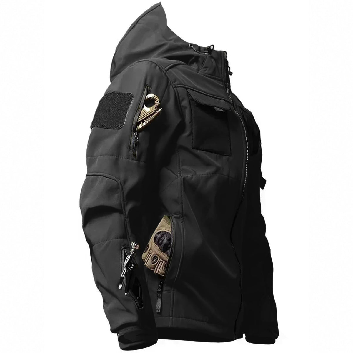 Funktionsjacke Herren – Softshelljacke mit Kapuze und Fleecefutter-HauteBerlin