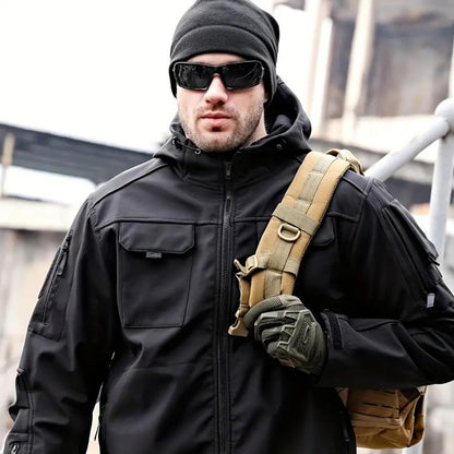 Funktionsjacke Herren – Softshelljacke mit Kapuze und Fleecefutter-HauteBerlin