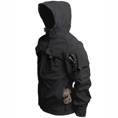 Funktionsjacke Herren – Softshelljacke mit Kapuze und Fleecefutter-HauteBerlin