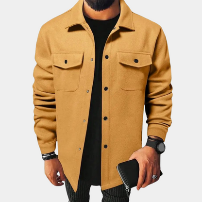 Overshirt – Herrenhemdjacke mit Knöpfen und Brusttaschen-HauteBerlin