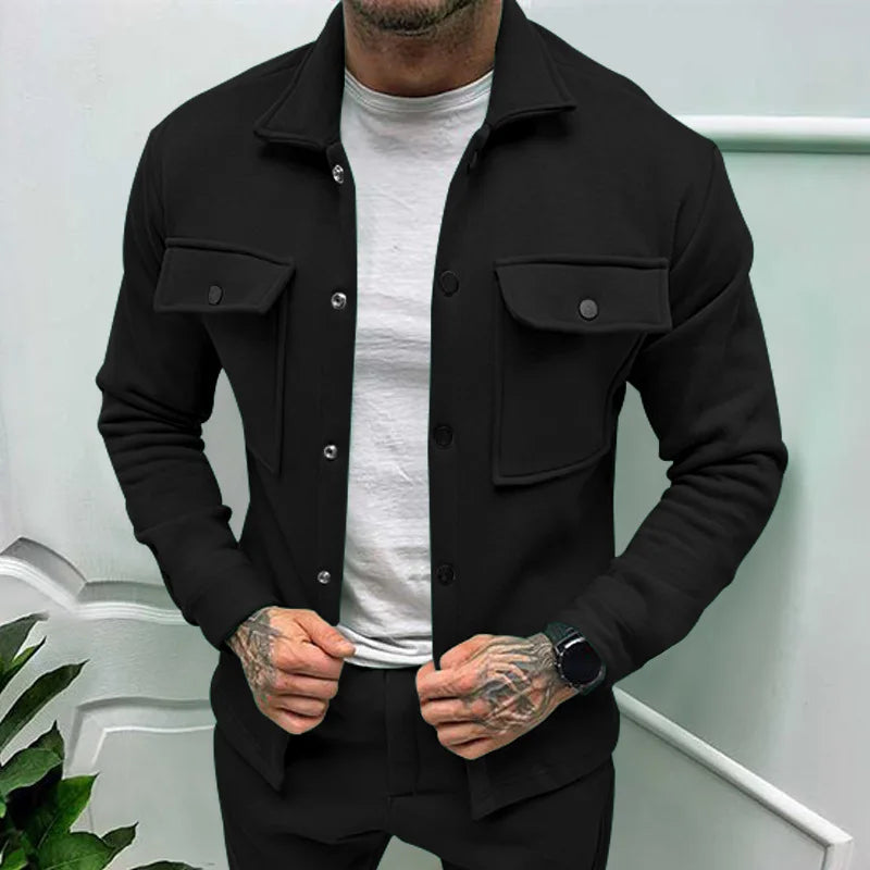 Overshirt – Slim Fit – Knopfleiste – Hemdjacke – Herrenjacke-HauteBerlin
