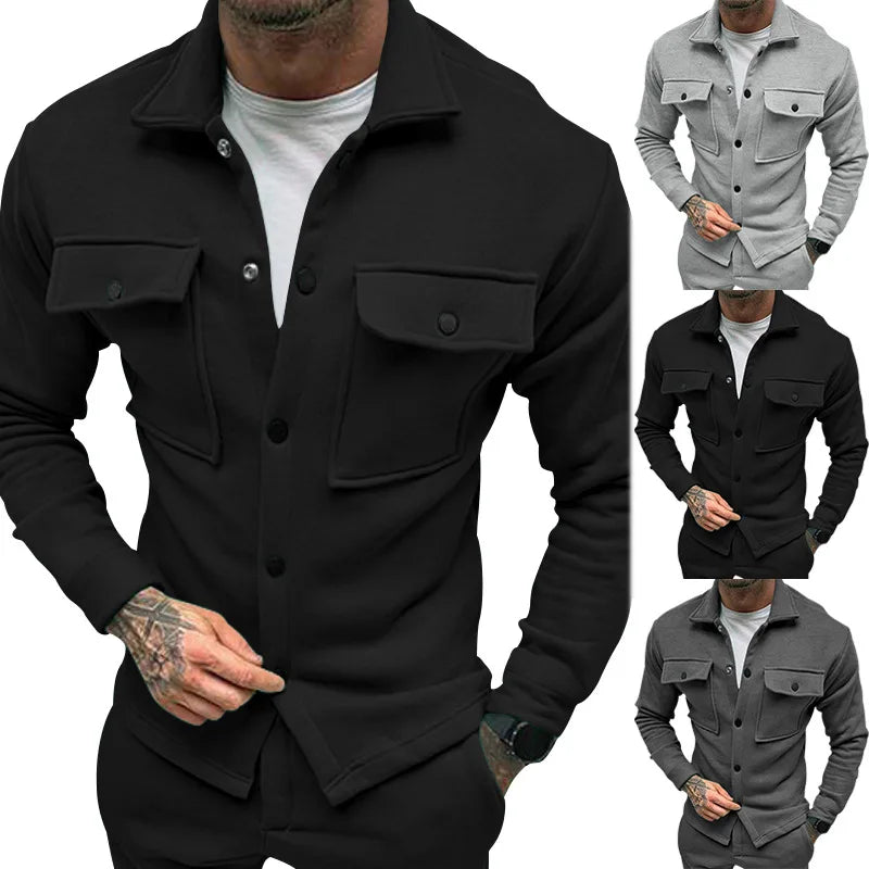 Overshirt – Slim Fit – Knopfleiste – Hemdjacke – Herrenjacke-HauteBerlin