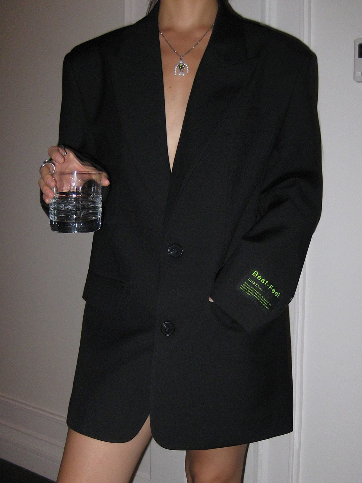 Oversized-Blazer – Grau – Schwarz – Blazerjacke – Damenblazer-HauteBerlin